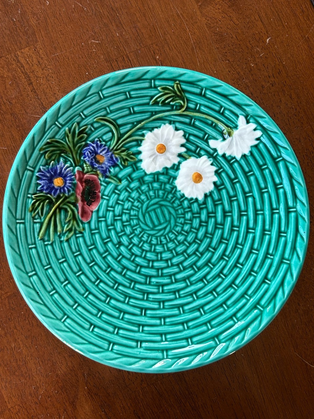 Vintage 1950s SMF Schramberg Majolica Pedestal Cake Stand – Germany - Picture 5 of 12